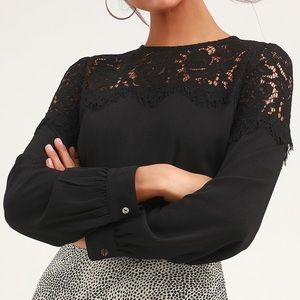 SOLD ON CURTSY Shein Black Lace Blouse